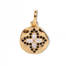 Pendentif Lysa - médaille fleur de lys CZ
