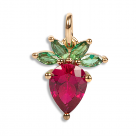 Pendentif Freja - fraise CZ