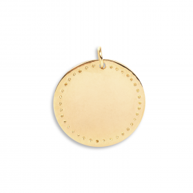 Médaille ronde points gravés