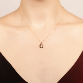 Pendentif Lysa - médaille fleur de lys CZ