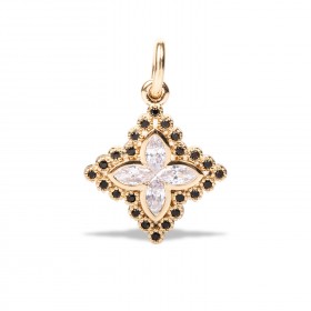 Line Pendant – CZ Fleur-de-lis