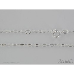 Cable chain elongated and 40cm flat - wire 0.40 mm with a ajusted ring to 38 cm