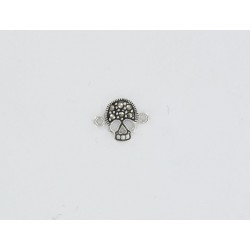 Calavera plana Marcasita+2anillos