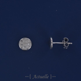 Earring Coin Hammered&Openworked 7 mm