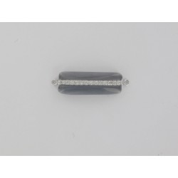 Barrette Pierre Noir CZ