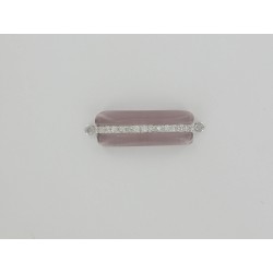 Barrette Pierre Rose CZ