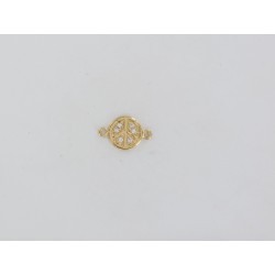 Peace and Love CZ gold plated