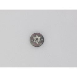 Rond Nacre Noire Etoile de David