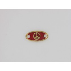 Ovalada Peace and Love rojo