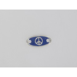 Ovalada Peace and Love azul