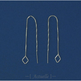 Diamond chain earrings