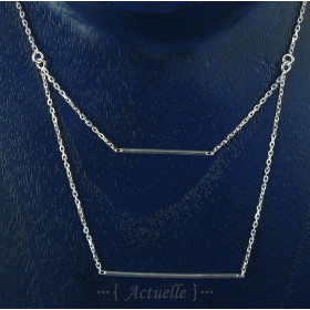 Double bar necklace 23/37mm