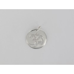 Openwork Round Om charm's 15 mm