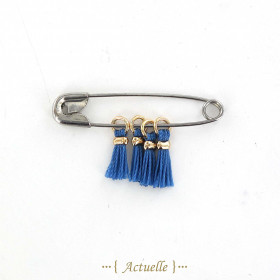 Mini pompon bleu gris PO