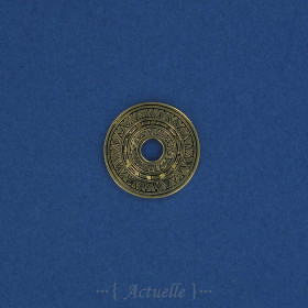 Médaille ronde évidée aztèque 20mm PO