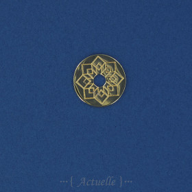 Openwork round medal square rosette pattern engraved GP