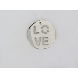 Médaille 25mm LOVE ajouré