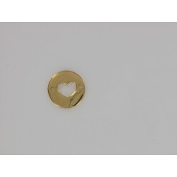 Openwork circle heart 12 mm