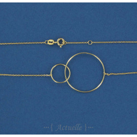 Necklace 2 rings 25 x 60 GP