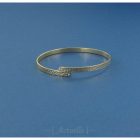 2 holes hammered bangle GP