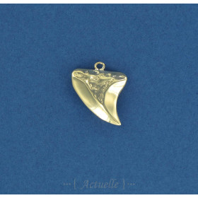 Big bream's tooth pendant in gold plated 3 microns