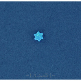 Etoile de David 3D imitation opale bleu