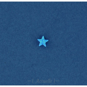 Etoile 3D imitation opale bleu