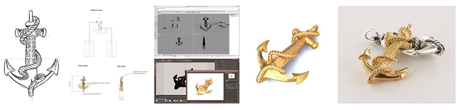 Designer interne Actuelle Bijoux accompagnant les créateurs dans leurs projets bijoux, création sur mesure et modélisation 3D.